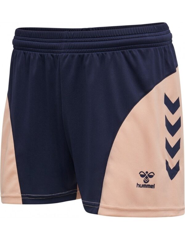 short bleu marine et beige avec motifs Hummel